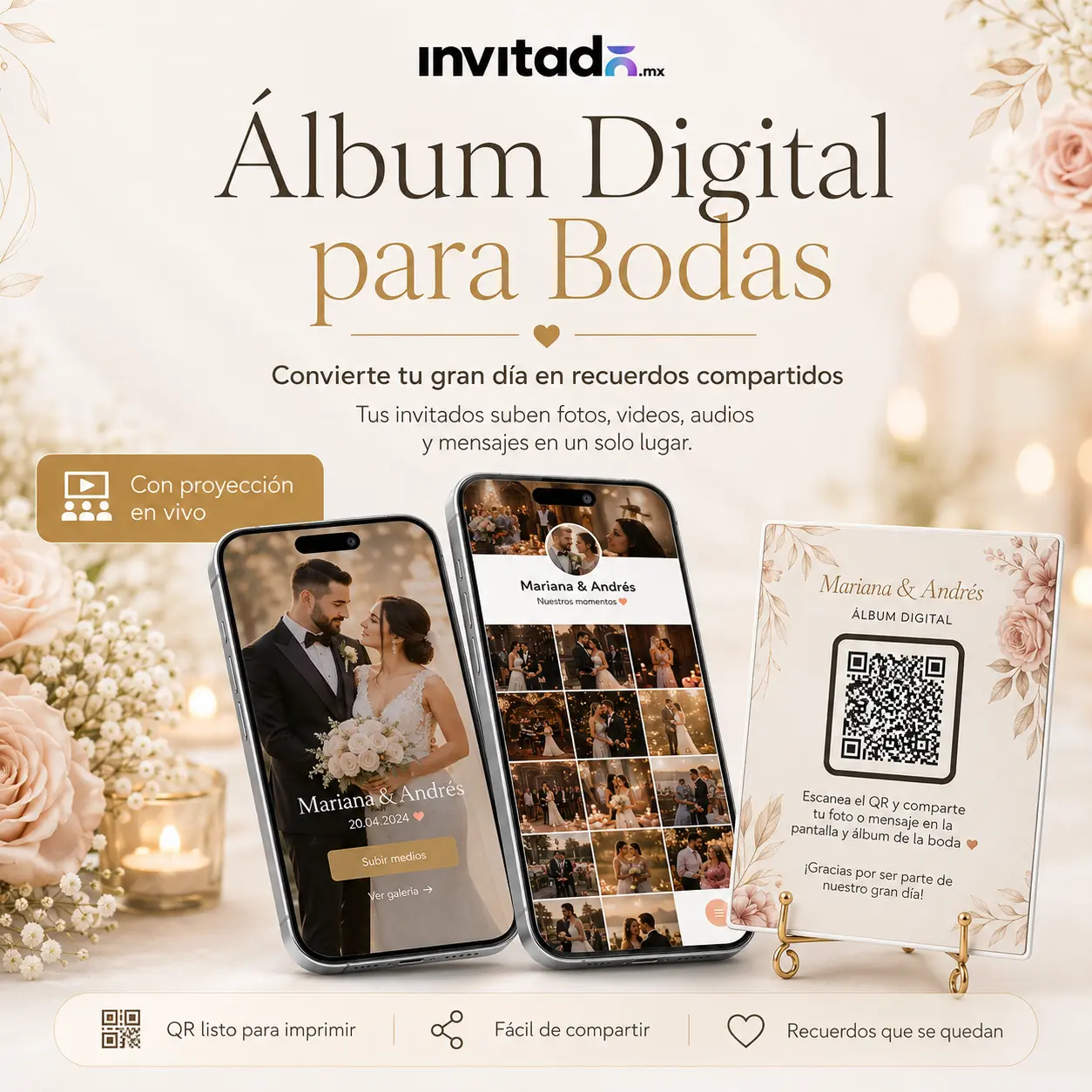 Álbum digital personalizado para boda