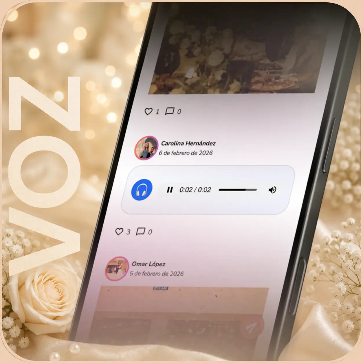 Notas de voz subidas por invitados
